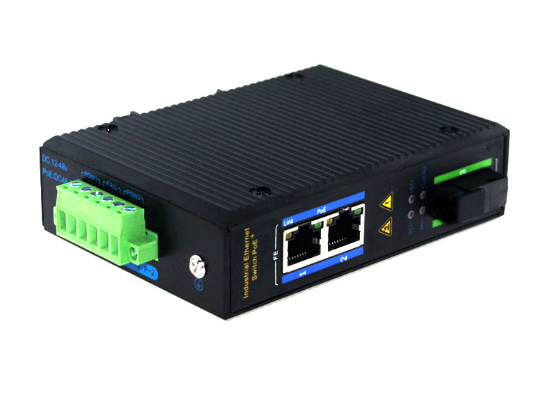 工業級百兆1光2電光纖交換機