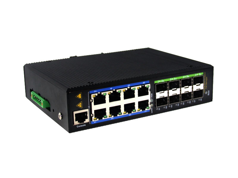 工業級網管型千兆8光8電光纖交換機