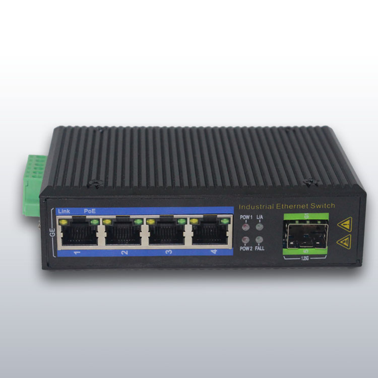 工業(yè)級千兆1光4電SFP光纖交換機(jī)