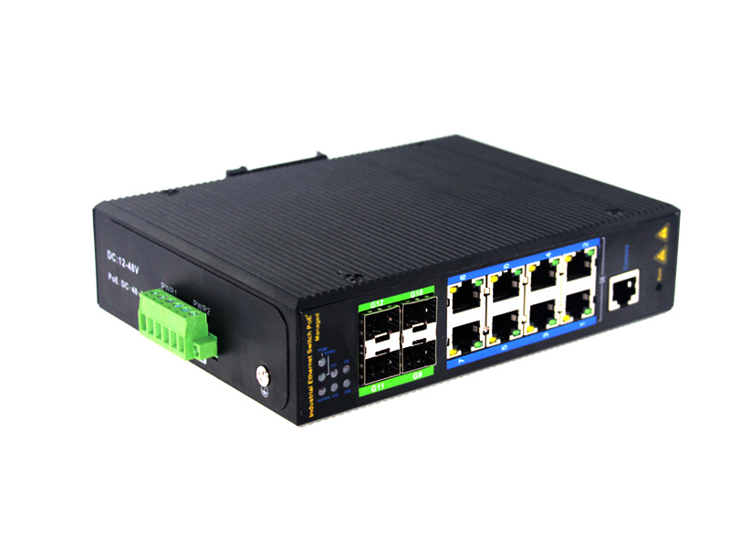 工業級網管型千兆4光8電光纖交換機