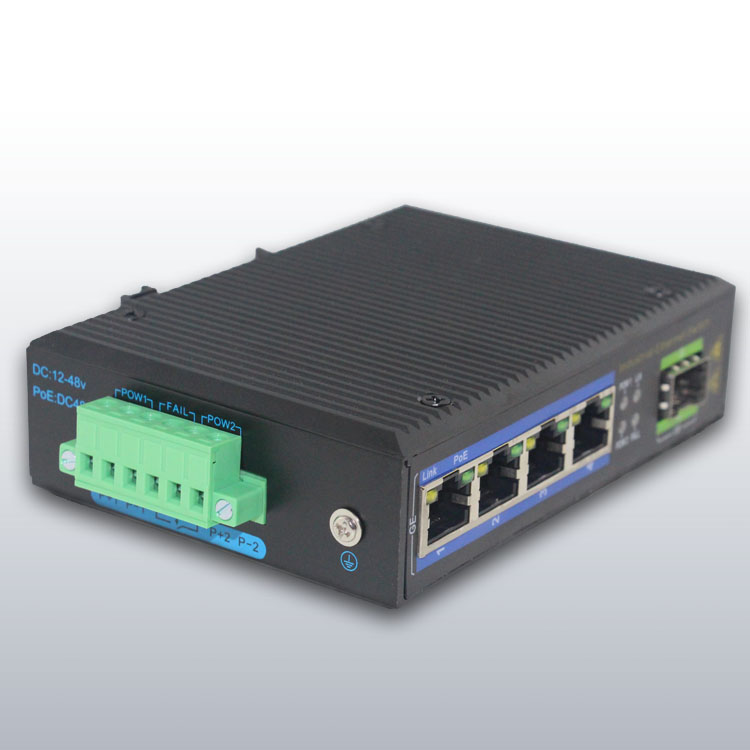 工業(yè)級百兆1光4電SFP光纖交換機(jī)